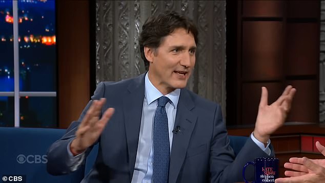 A smug Trudeau lists what’s wrong with America in a loving apparition on Colbert… that was filmed in NYC