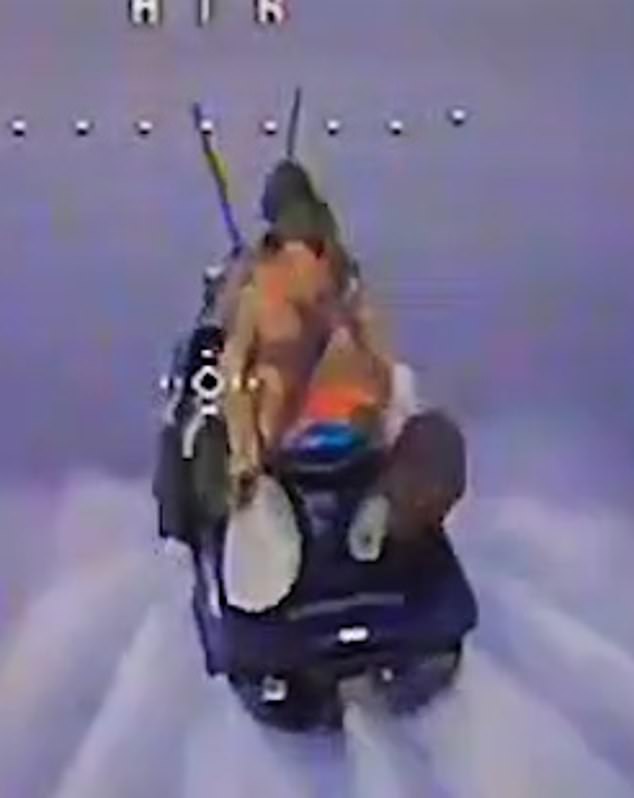 Breathtaking moment Ukrainian drones take out two Russian soldiers riding a JET SKI