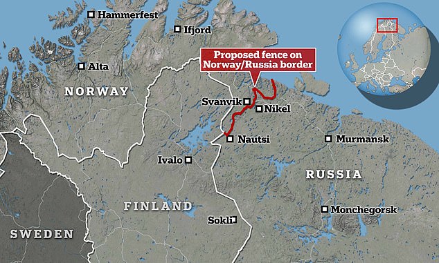 Norway ‘will build a fence on its border with Russia’: Scandinavian country wants to follow Finland’s lead after building £300 million security barrier following invasion of Ukraine