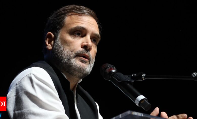 BJP fears dissipated within minutes of election results: Rahul Gandhi in Texas | India News – Times of India