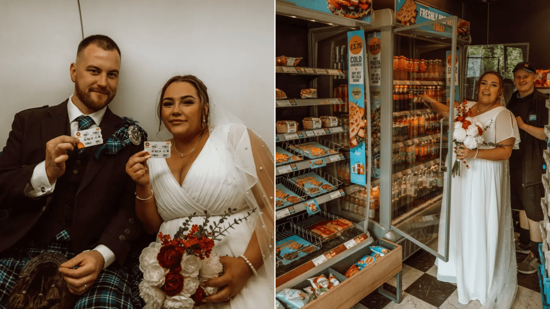 Down-to-earth Glasgow newlyweds ditch wedding guests to head to Greggs