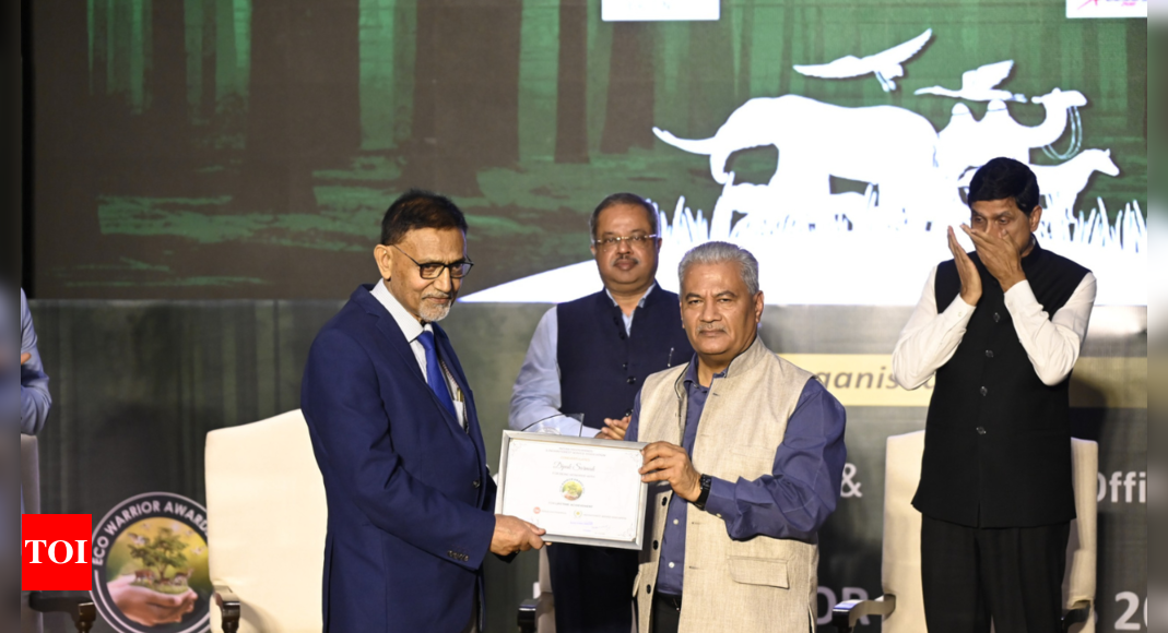 Former IFS Dipak Sarmah receives Lifetime Achievement Award for contributions to environmental conservation | India News – Times of India