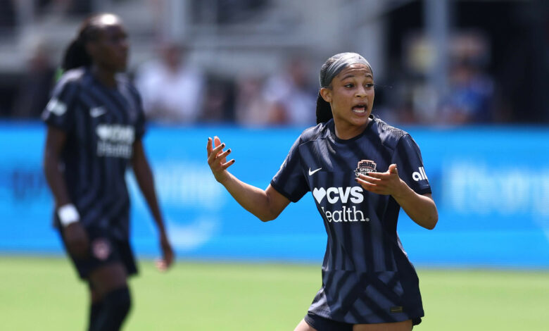 Washington Spirit rookie Croix Bethune suffers season-ending knee injury while throwing the Nats’ first pitch