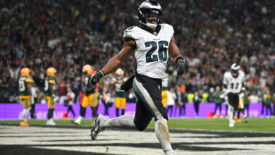 Saquon Barkley’s 3 TDs propel Eagles to ‘sloppy’ win over Packers in Brazil