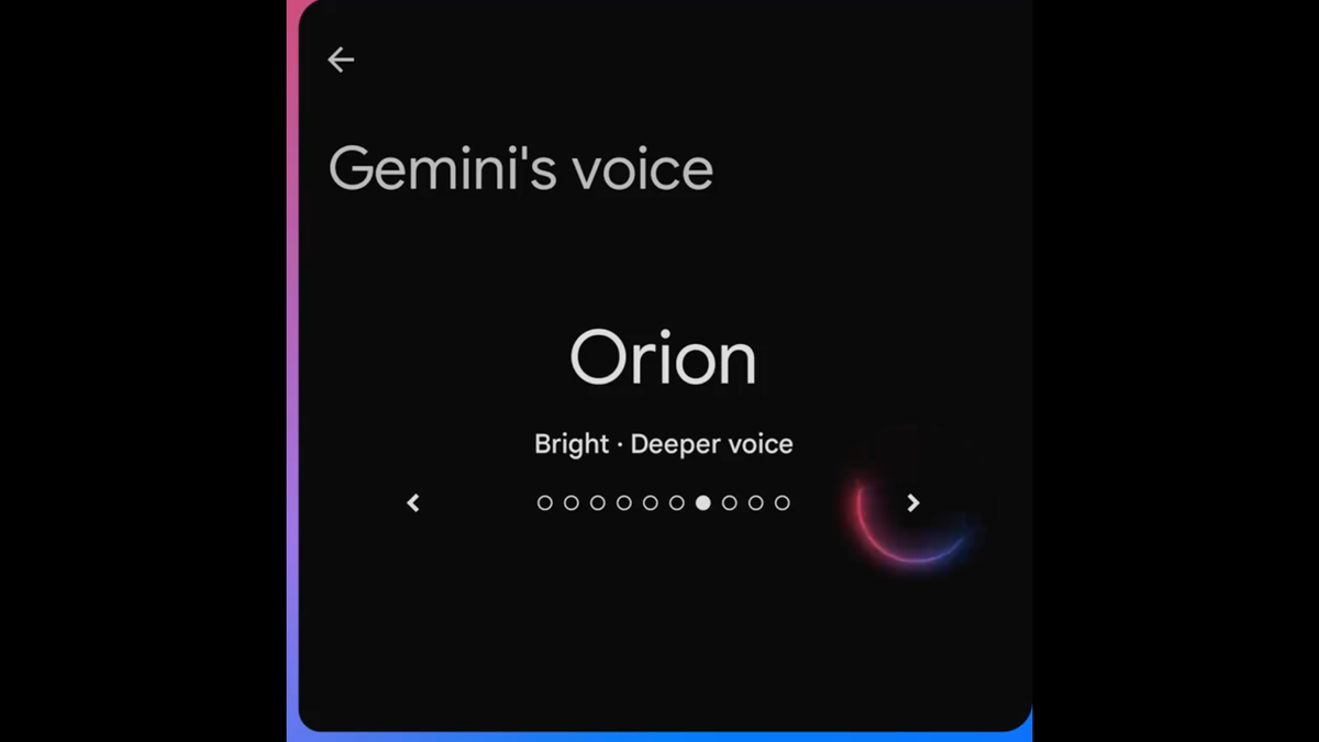 Google Gemini Live’s AI voice is now available in ten additional styles inspired by the stars