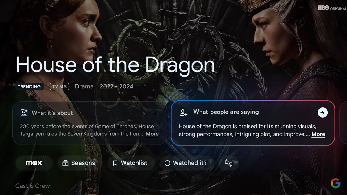 Google TV update brings AI-powered sports pages and content overviews