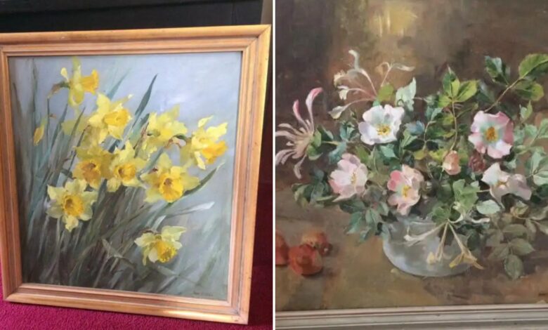 I paid £4 for two paintings from the tip – I bought them at auction