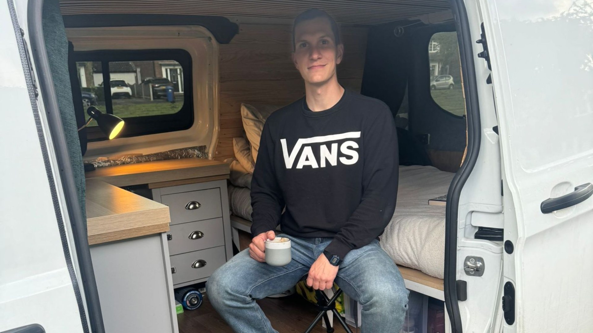 I was tired of working as a low-paid spark so I quit to live in a Ford Transit van