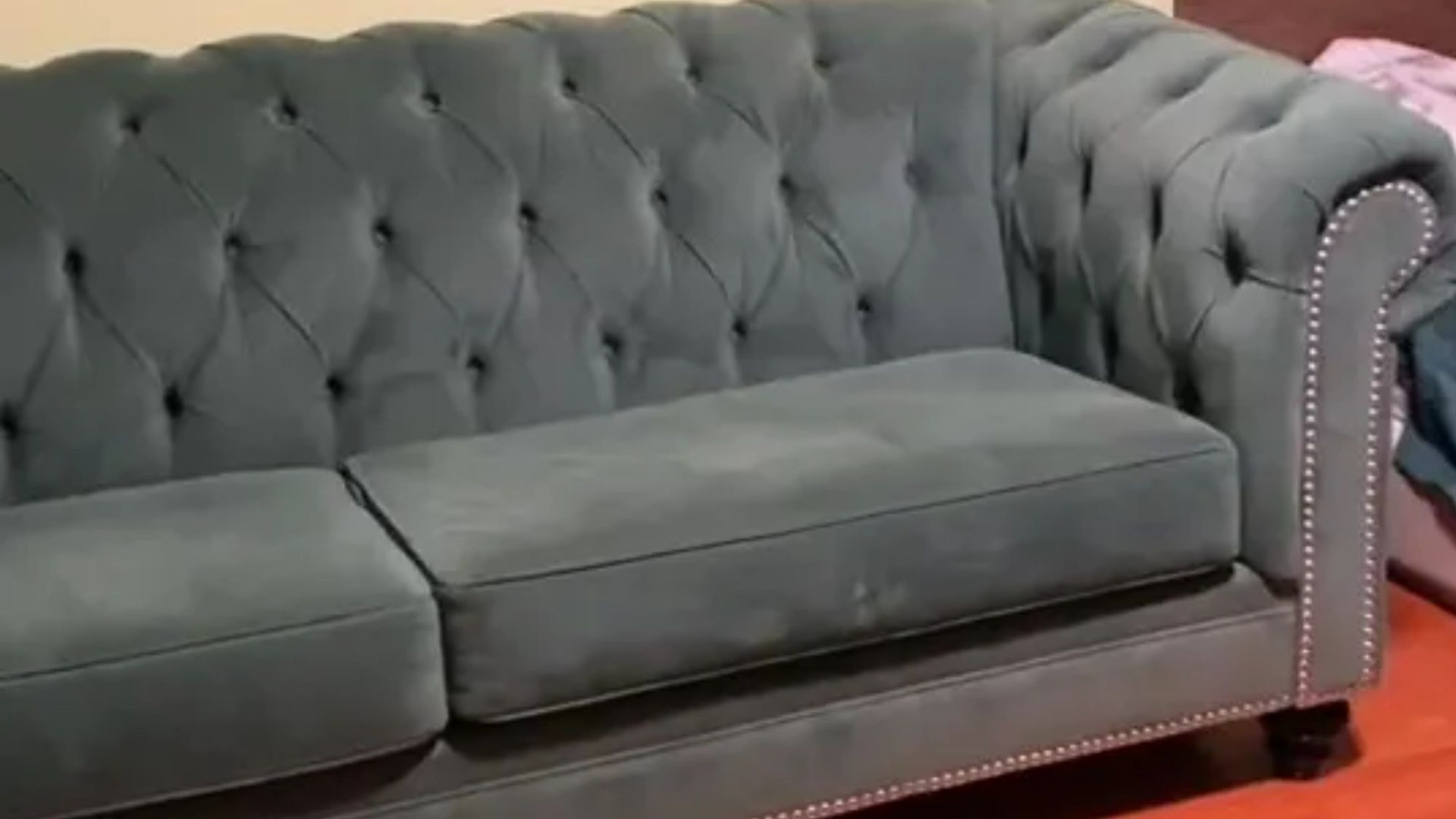 My sofa was dated so I gave it a makeover with a lick of paint – it looks great