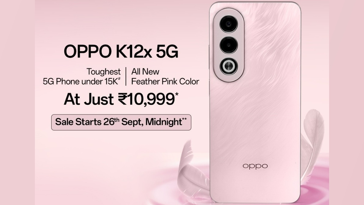 Oppo K12x 5G Feather Pink colour variant launched in India