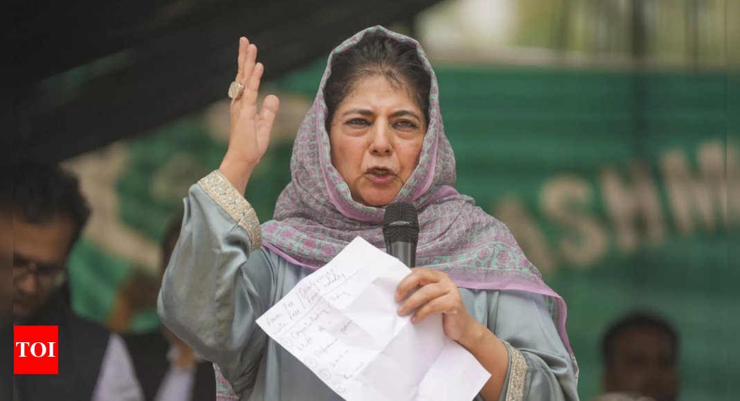 PDP’s Mehbooba Mufti: PDP’s Mehbooba Mufti: Contesting J&K polls to prevent BJP from obscuring Article 370 and Kashmir issue | India News – Times of India