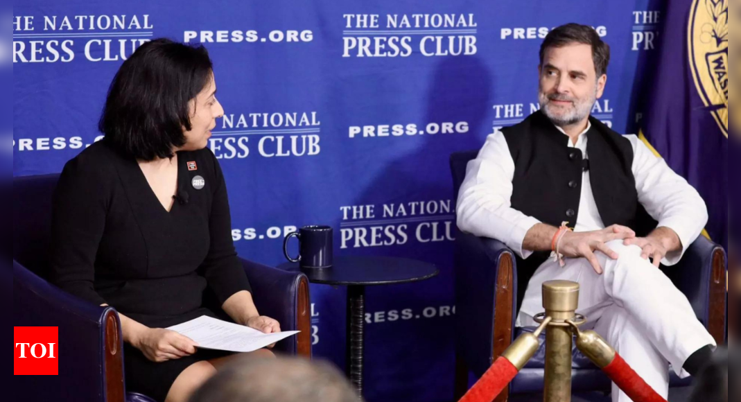 PM Modi has not handled China well: Rahul Gandhi in Washington | India News – Times of India