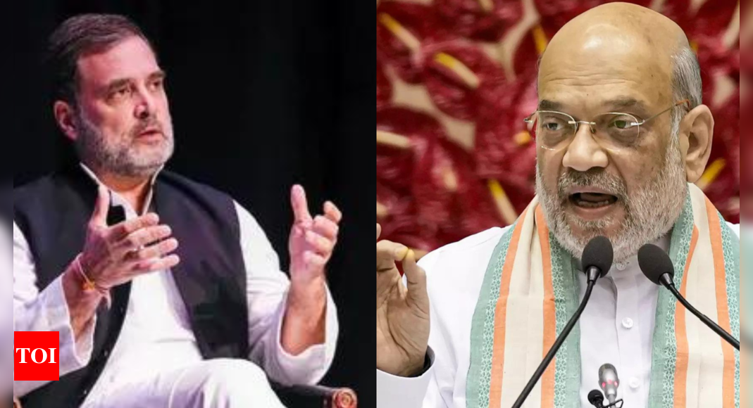 ‘Politics of creating division’: Amit Shah targets Rahul Gandhi over ‘Sikh’, ‘reservation’ remarks in US | India News – Times of India