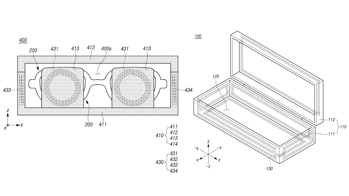 Samsung patent application hints at wireless charging case for AR glasses