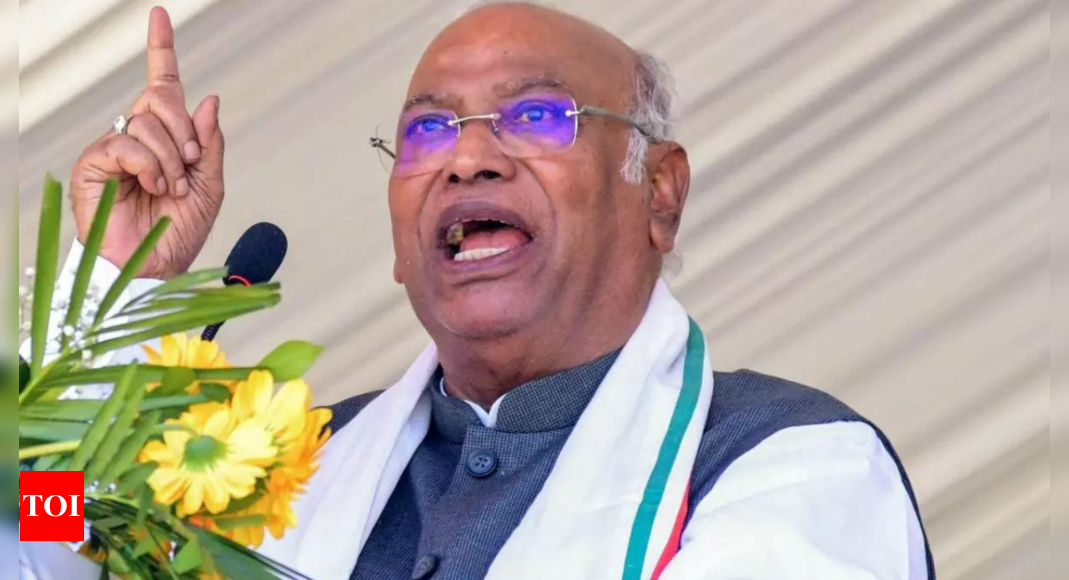 They would have been in jail if we had 20 more seats, Kharge attacks govt | India News – Times of India