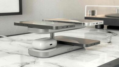 This Zens Qi2 wireless charger can charge 4 devices simultaneously, thanks to a bunk-like design