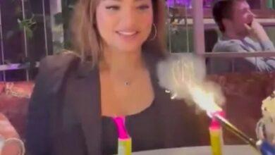 Watch as a woman’s birthday party takes an explosive turn after an accidental purchase