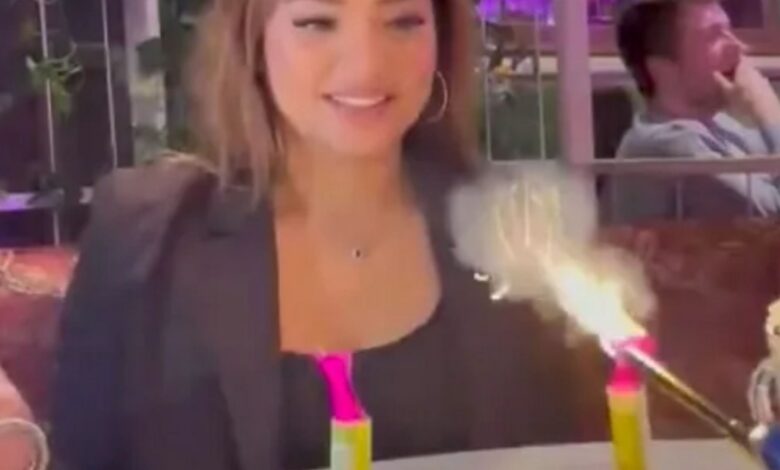 Watch as a woman’s birthday party takes an explosive turn after an accidental purchase