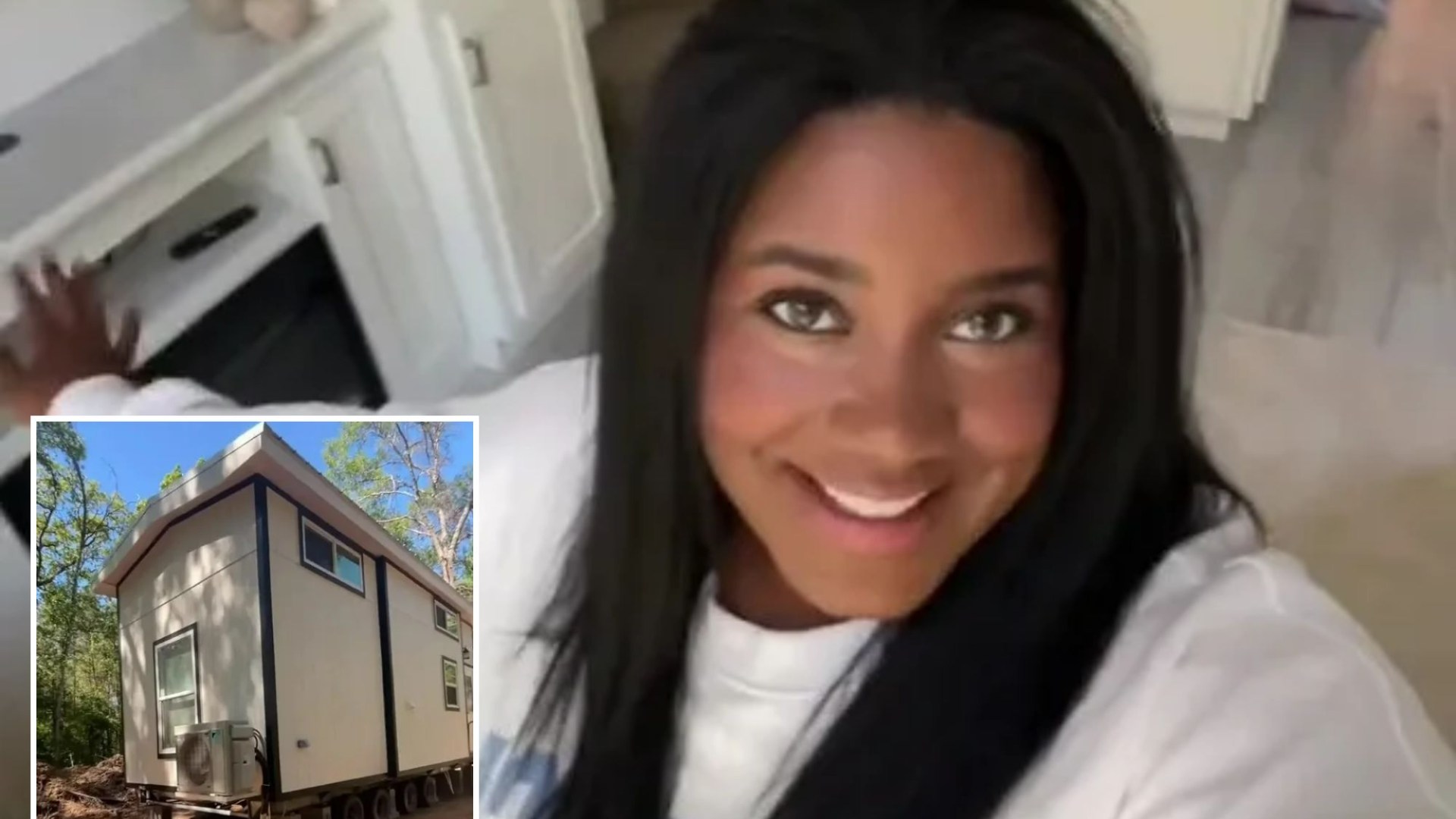 Woman shows off tiny house – where her bed ‘swallows up the living room’