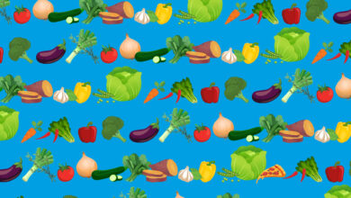 You have 20/20 vision if you can spot the pizza among the vegetables in 13 seconds