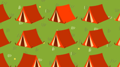 You have 20/20 vision when you see all 6 tents that are different from the others