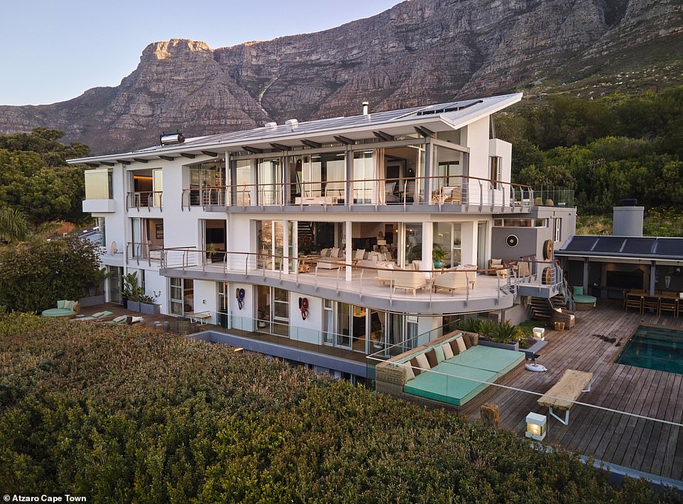 Inside the small luxury hotel in Cape Town at the foot of Table Mountain with HUGE views – so dramatic they are worthy of an Oscar