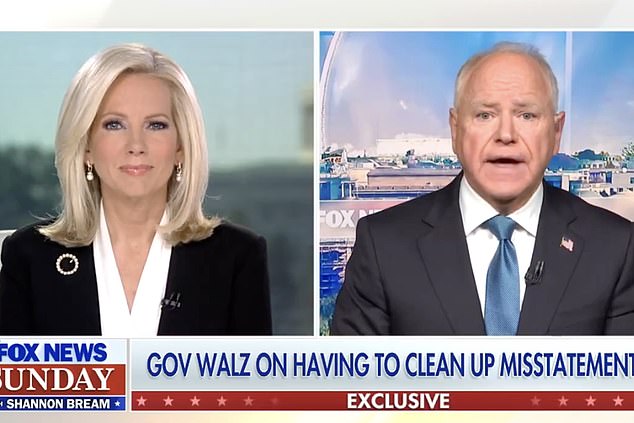 Tim Walz says ‘I don’t think people care’ when confronted with history of inaccuracies on Fox News