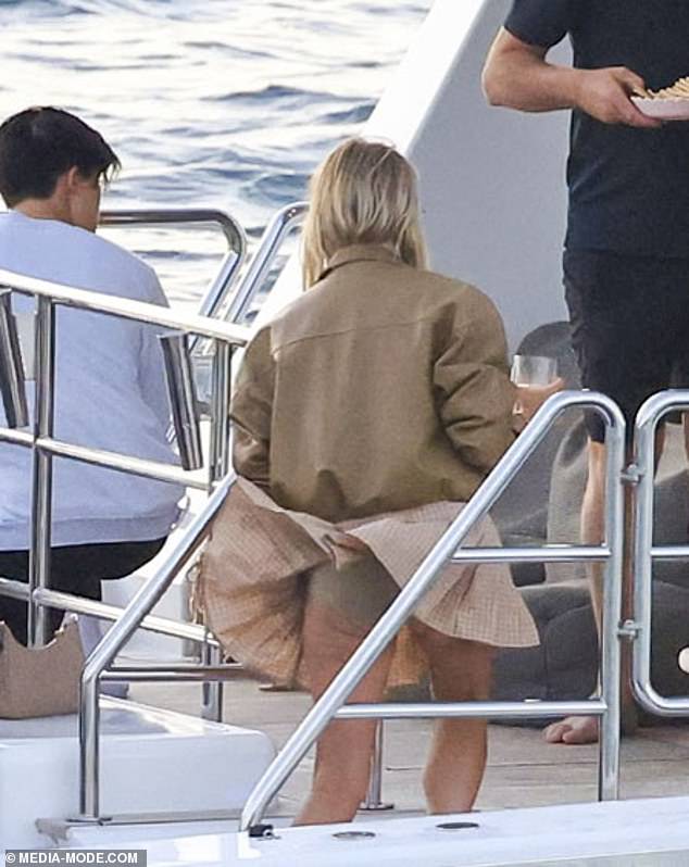 Jackie ‘O’ Henderson suffers a wardrobe malfunction as she flashes her underwear while partying with her new BFF Pip Edwards on a lavish yacht