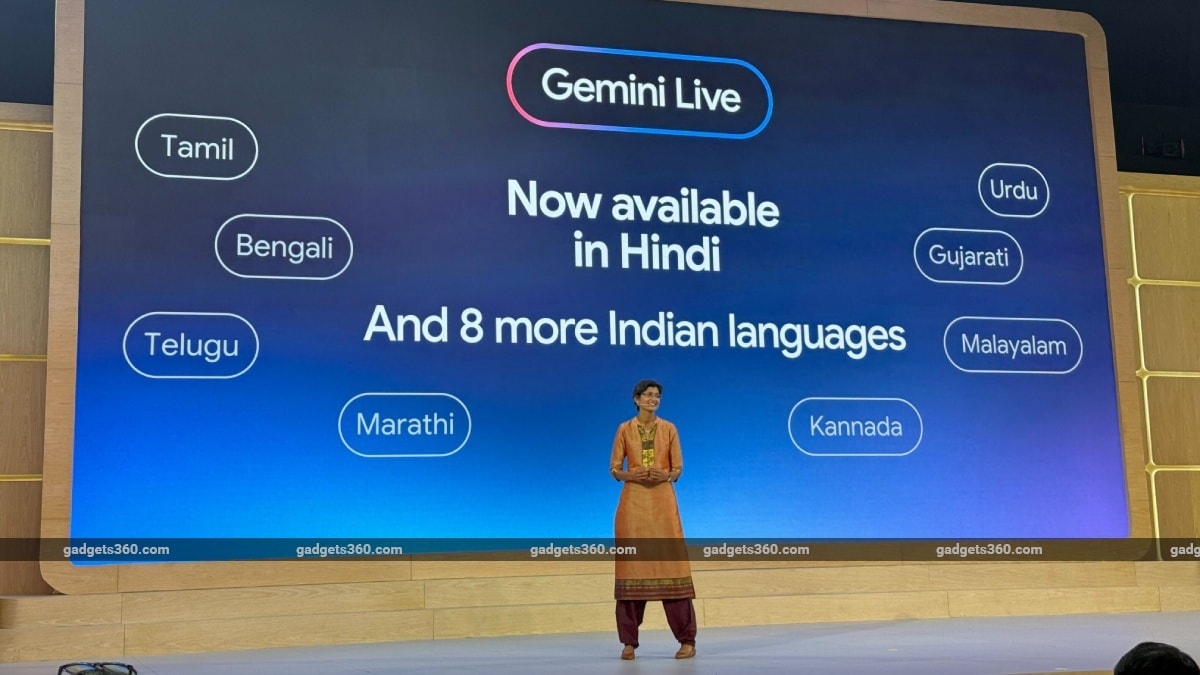 Gemini Live Now operates in Hindi and eight other regional languages