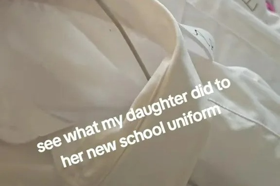 I told my seven-year-old to name her school uniform, but she took me literally