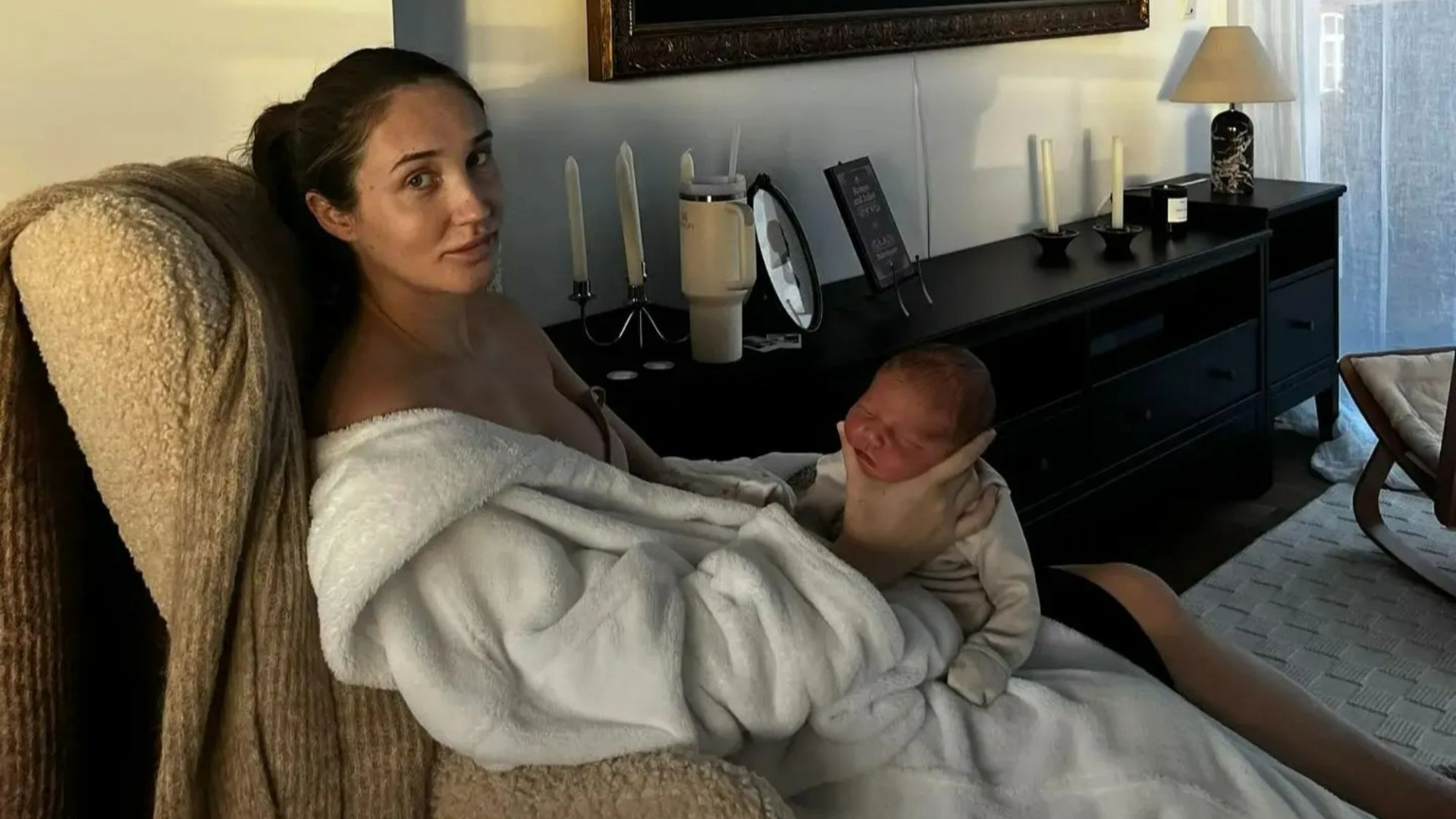 “I’m fighting razor blades,” Megan McKenna admits as she brings the baby home