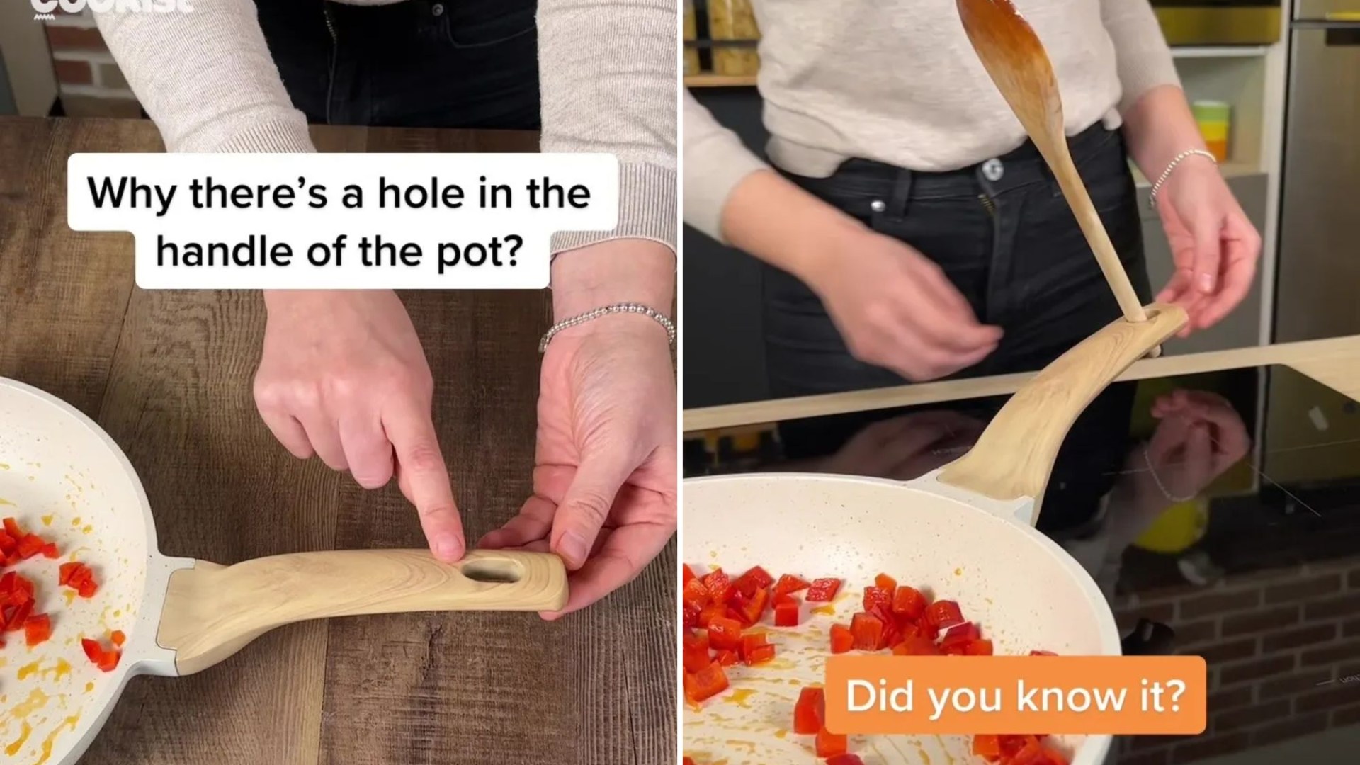 People are just now realizing how to use the hole at the end of your pan