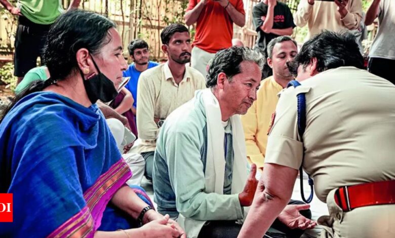 Police end silent protest in support of Sonam Wangchuk | India News – Times of India