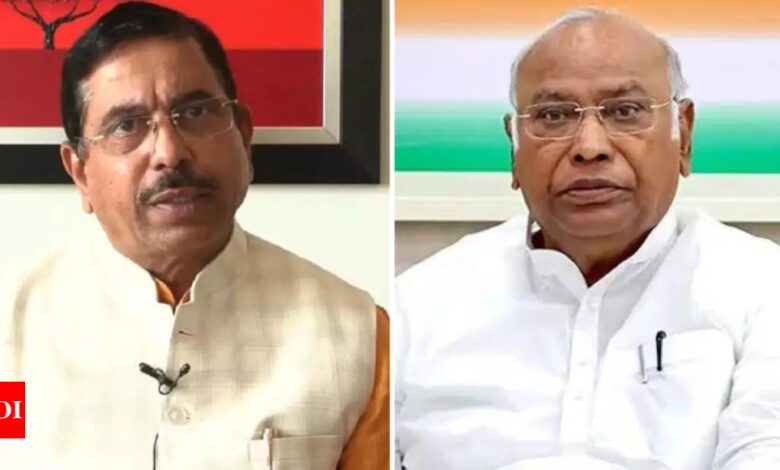 ‘Sonia Gandhi cries for terrorists’: BJP’s Pralhad Joshi reacts strongly to Kharge’s ‘terrorist party’ comments – Times of India