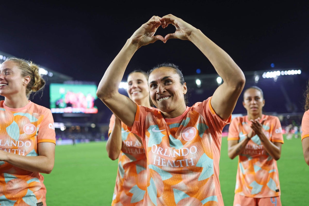 Orlando Pride’s Marta says she wants to play for “at least two more years.”