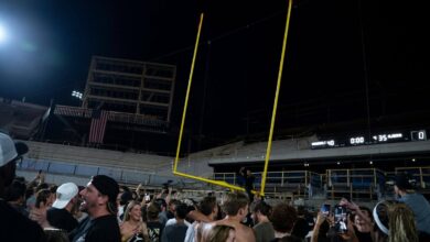 ‘To the river’: Vanderbilt fans describe chaotic celebration and goalpost tour after Alabama upset