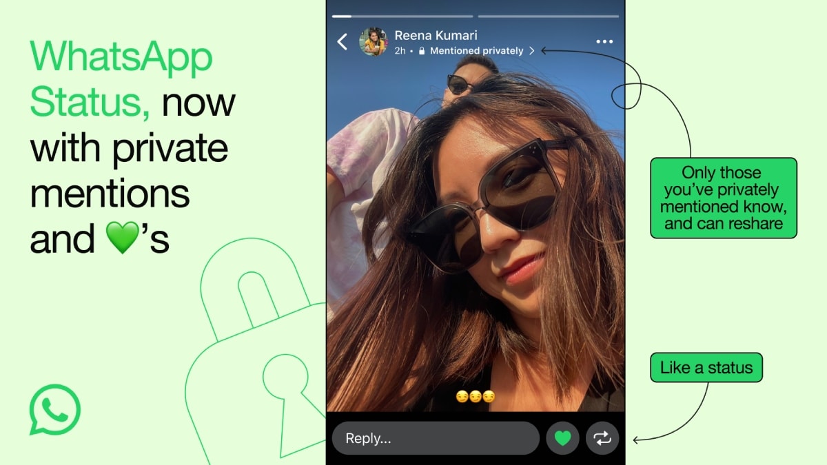 WhatsApp now lets you tag friends in status