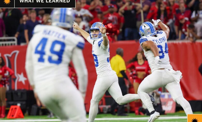 What we learned in NFL Week 10: Lions pull off stunner, Bears falling apart