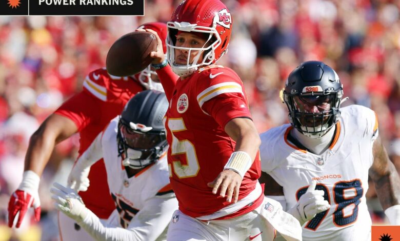 NFL Power Rankings Week 11: Chiefs back at No. 1, plus quarterback confidence rankings