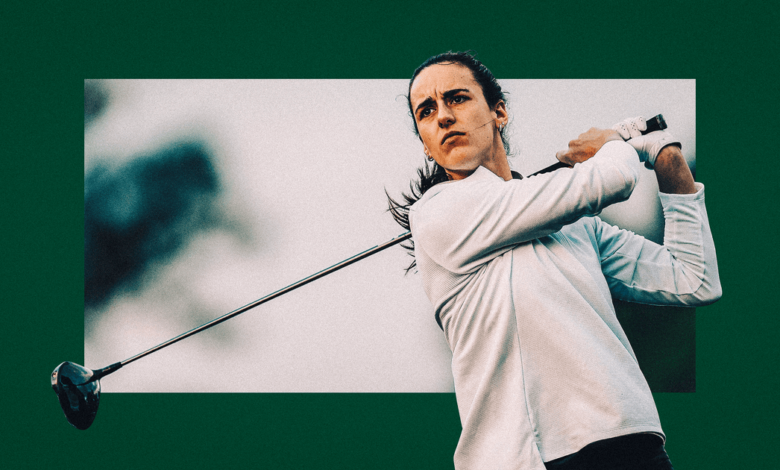 Caitlin Clark’s morning on the LPGA Tour: Shanked shots, pure drives and so many fans