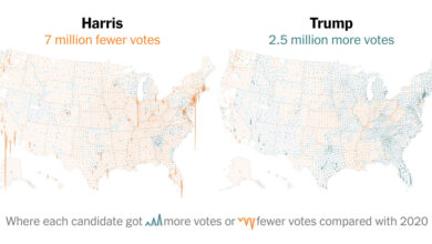 2024 election voter turnout map: see where Trump won and Harris lost