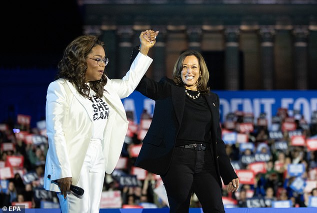 How Clooney, Oprah and Beyonce led the celebrity charge to back Kamala Harris but are silent now Donald Trump has smashed through with a resounding win