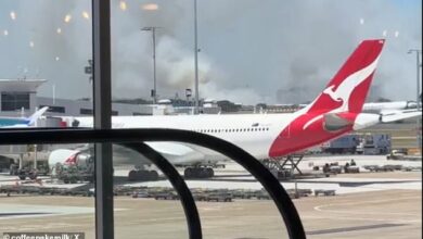 Fire at Sydney Airport: Plane lands safely after explosion