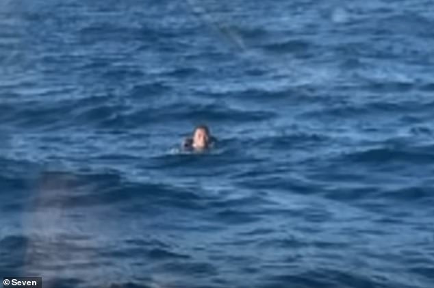 Miraculous survival of man who swam for 19 hours after falling from cargo ship when three objects were strapped to his body