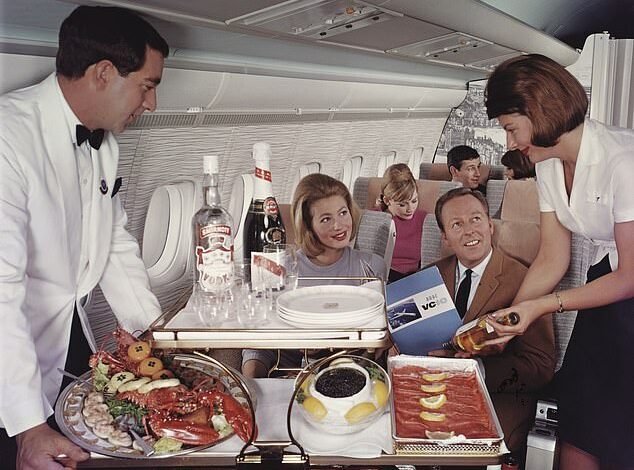 MARK PALMER: From lobster salad and beef a la mode in the 1950s to a squished fly in my egg sarnie, how did airline food get to this point?