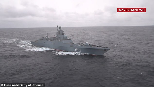 Putin threatens Britain and France by staging war games in the English Channel with a hypersonic missile-armed frigate after Starmer and Macron pledged to support Ukraine for as long as necessary