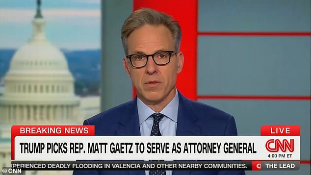 CNN host Jake Tapper opens the show with five words he ‘never considered using’ after Trump’s shocking cabinet choices