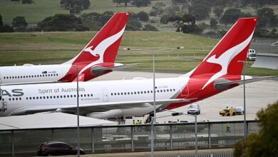 Qantas flight from hell: Woman and child rushed to hospital after being injured by turbulence