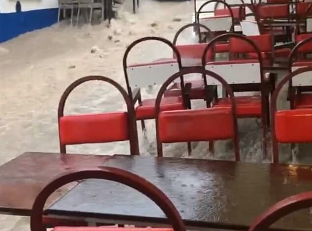 The streets of the Algarve turn into raging rivers as misery continues in Europe after disaster in Spain killed more than 200 people