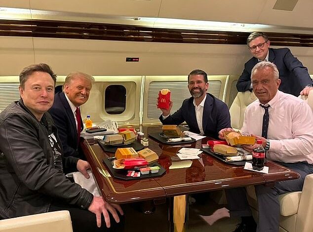 Everyone says the same thing as RFK Jr, Trump and Elon Musk enjoy McDonald’s meal